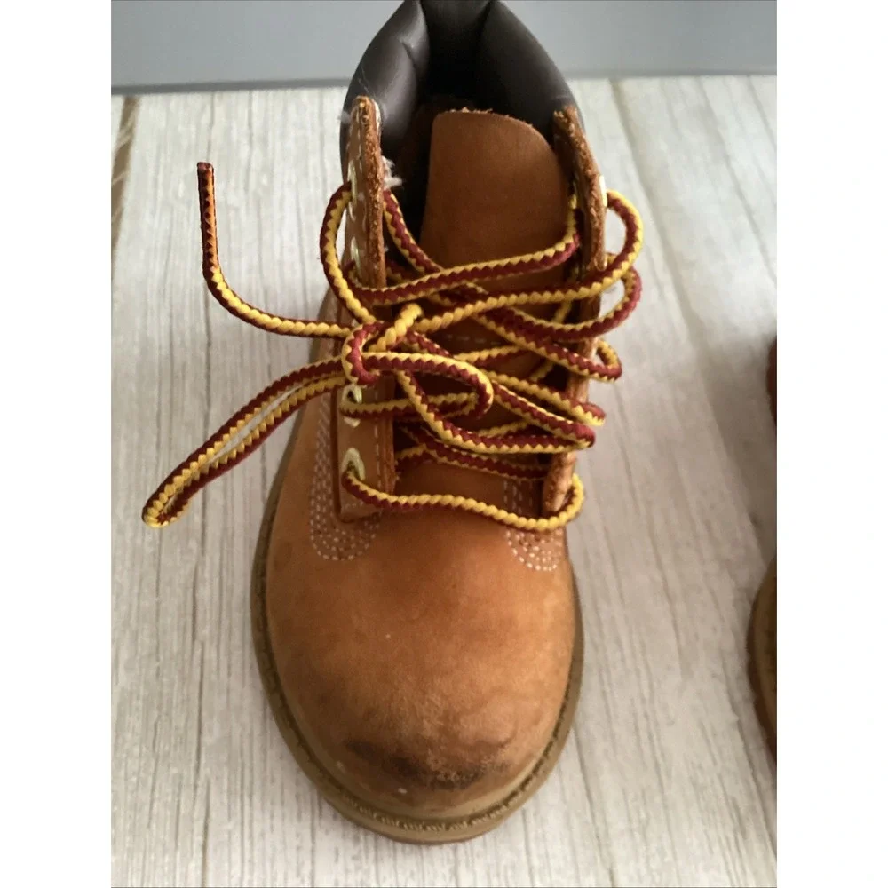 Timberland Toddler Nubuck Leather Lug Sole Lace Up Ankle Boots Brown Size 5 M US